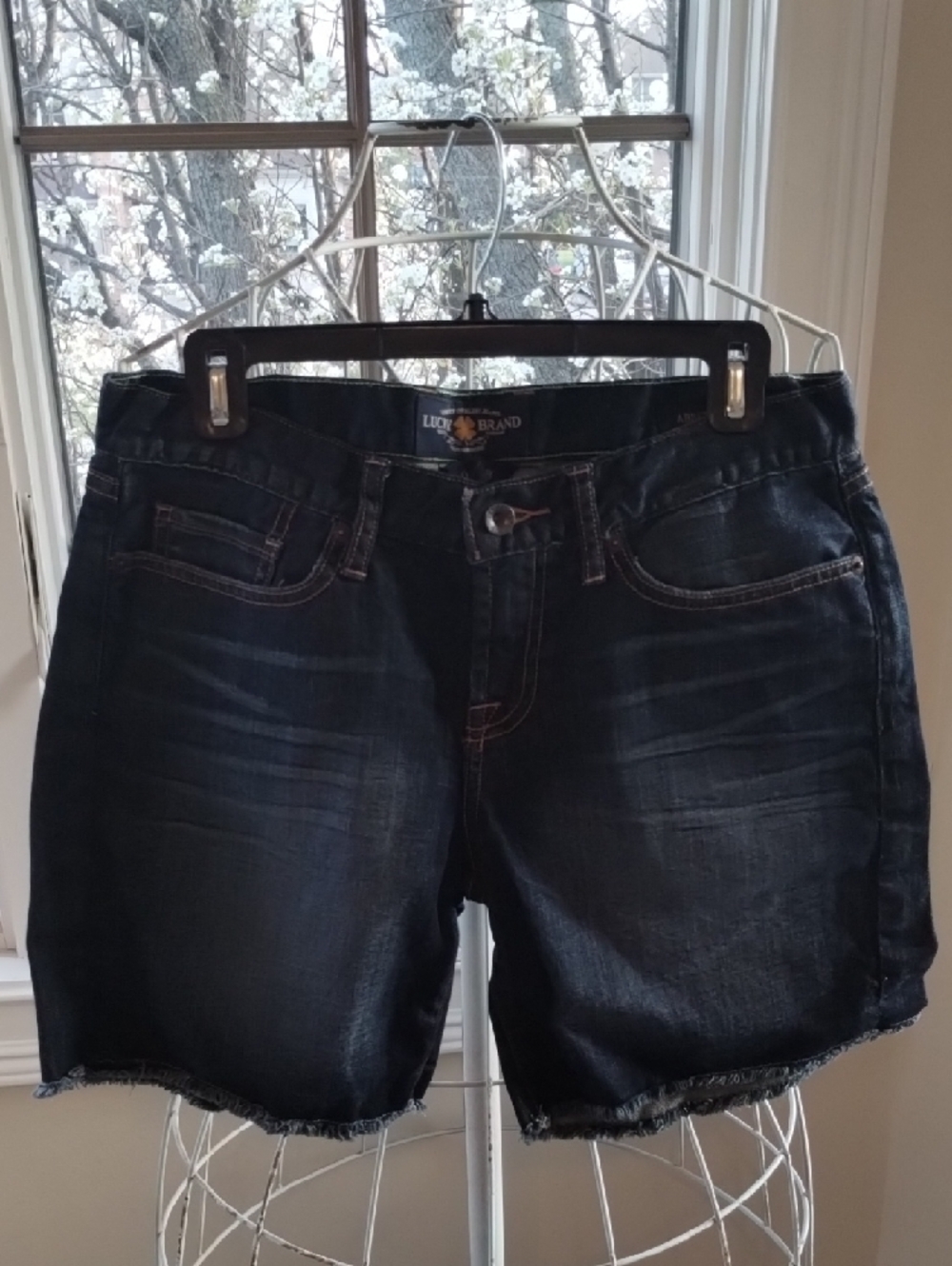 Lucky Brand Women's Dark Indigo Boyfriend Denim Shorts